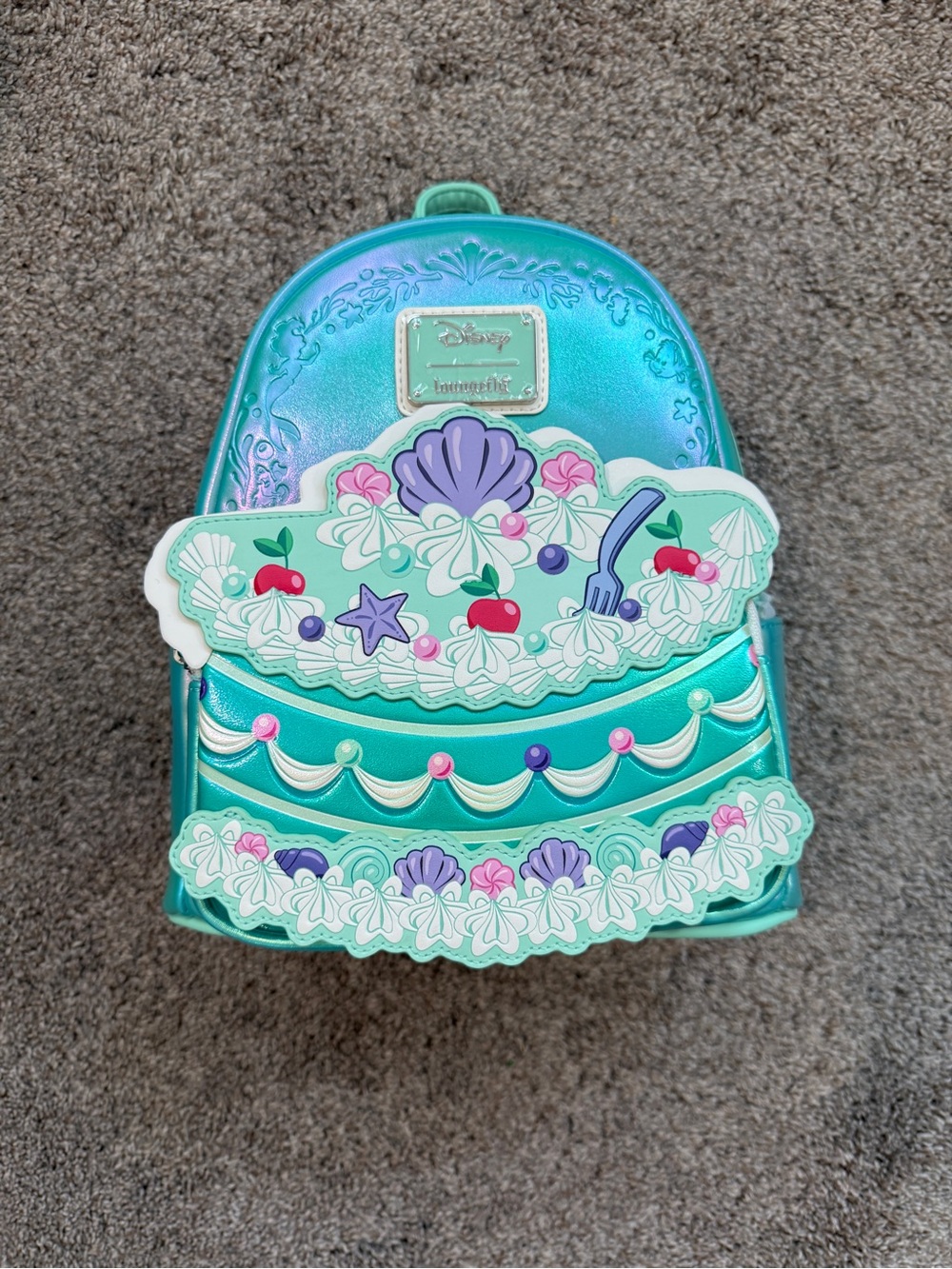 ✨ NWT Loungefly Disney The Little Mermaid Ariel Cake Mini Backpack ✨ - Picture 6 of 14
